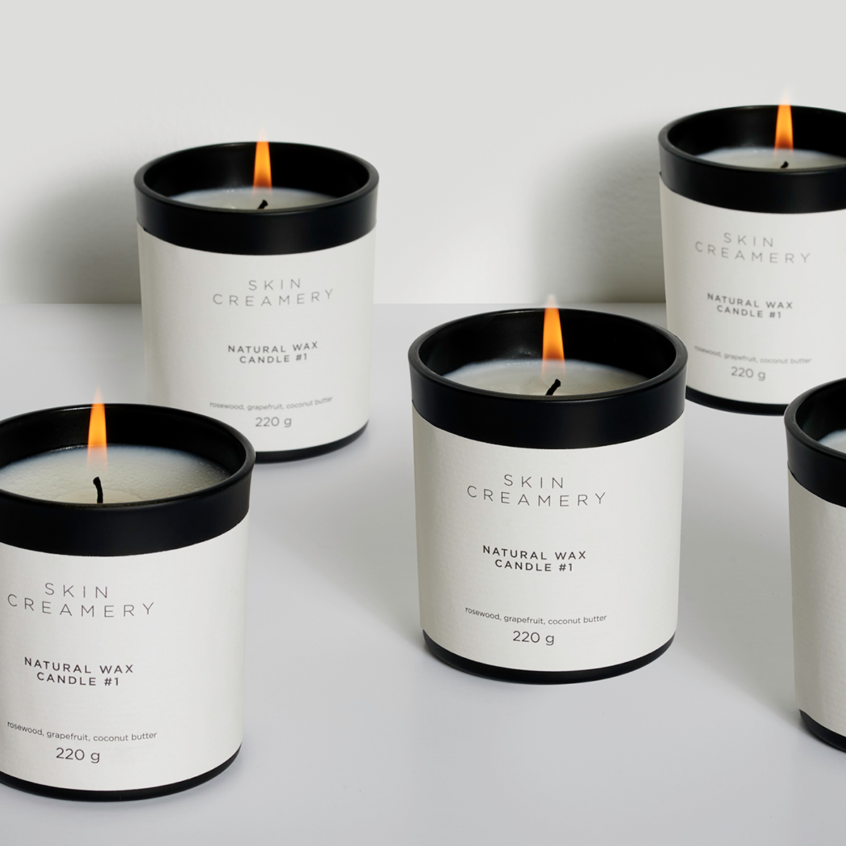 Natural Wax Candle #1 | Rosewood, Grapefruit & Coconut Butter | 220 g