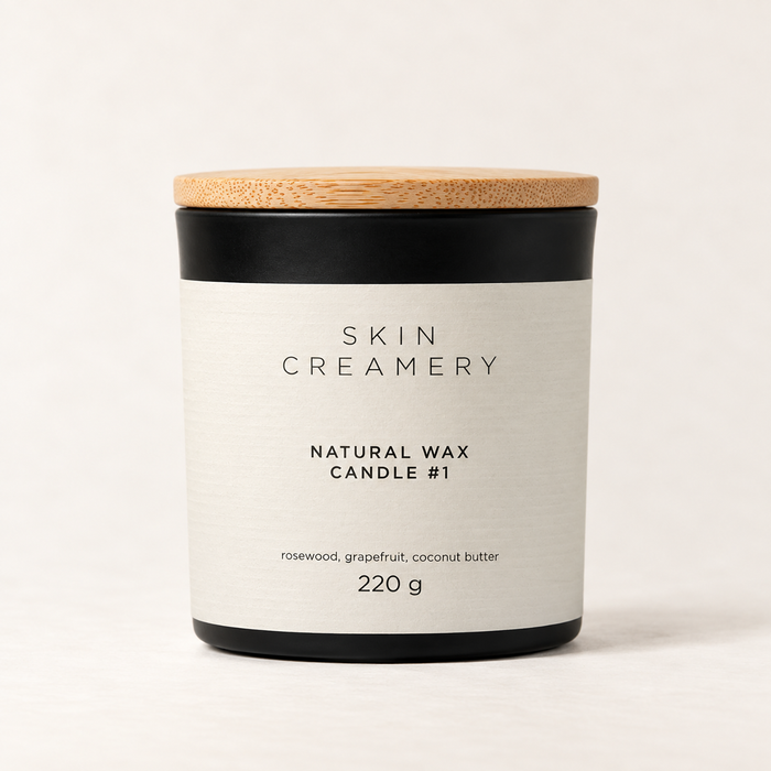 Natural Wax Candle #1 | Rosewood, Grapefruit & Coconut Butter | 220 g